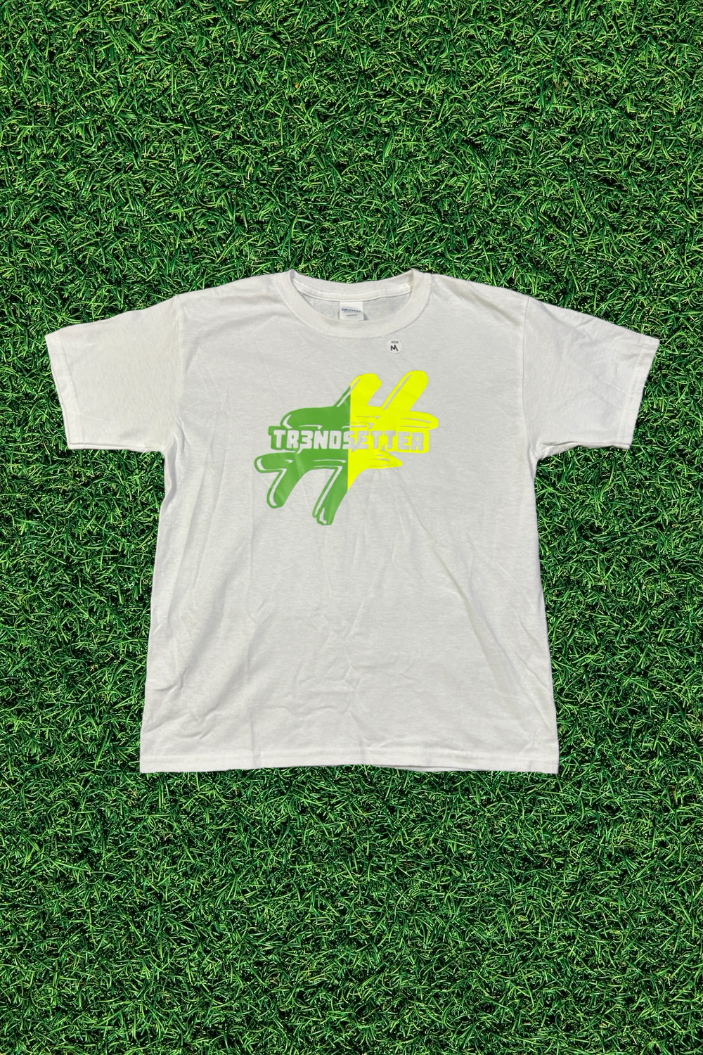 Youth White Two-Tone Tee