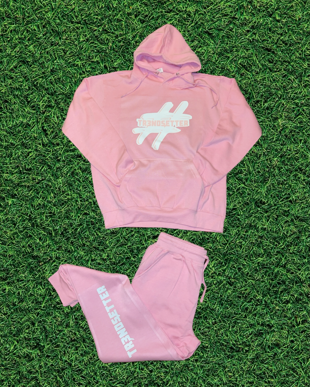 Adult Pink & White Jogging Suit