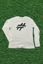 Load image into Gallery viewer, Adult White &amp; Black Long Sleeve Tshirt
