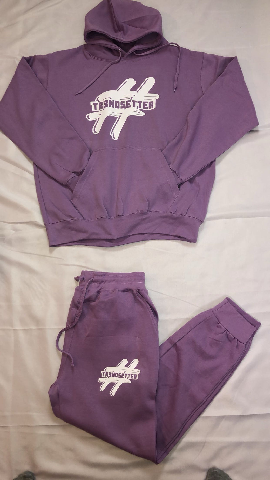 Adult Lilac & White Jogging Suit