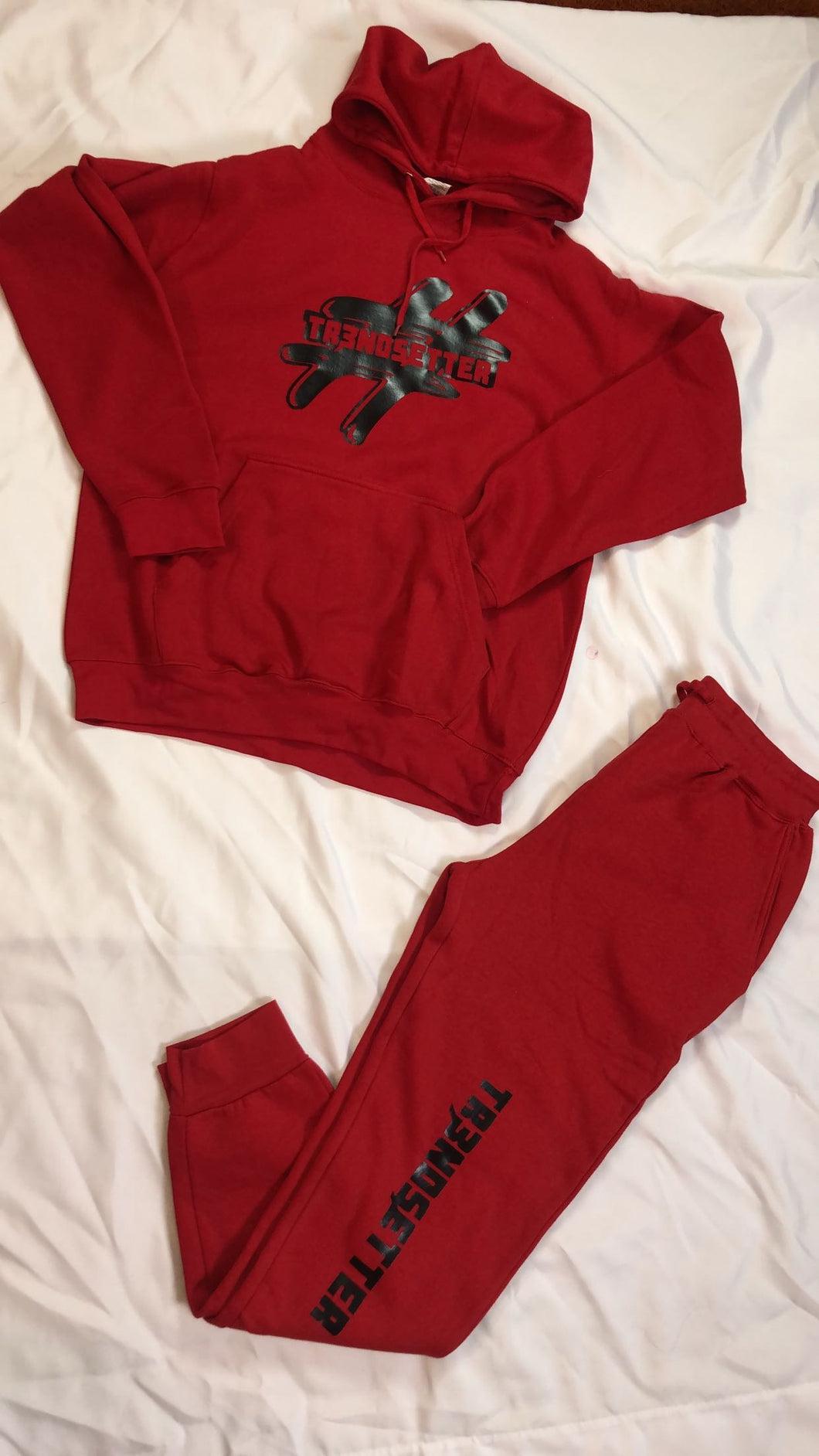 Adult Red & Black Jogging Suit