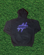 Load image into Gallery viewer, Adult Black &amp; Purple Hoodie
