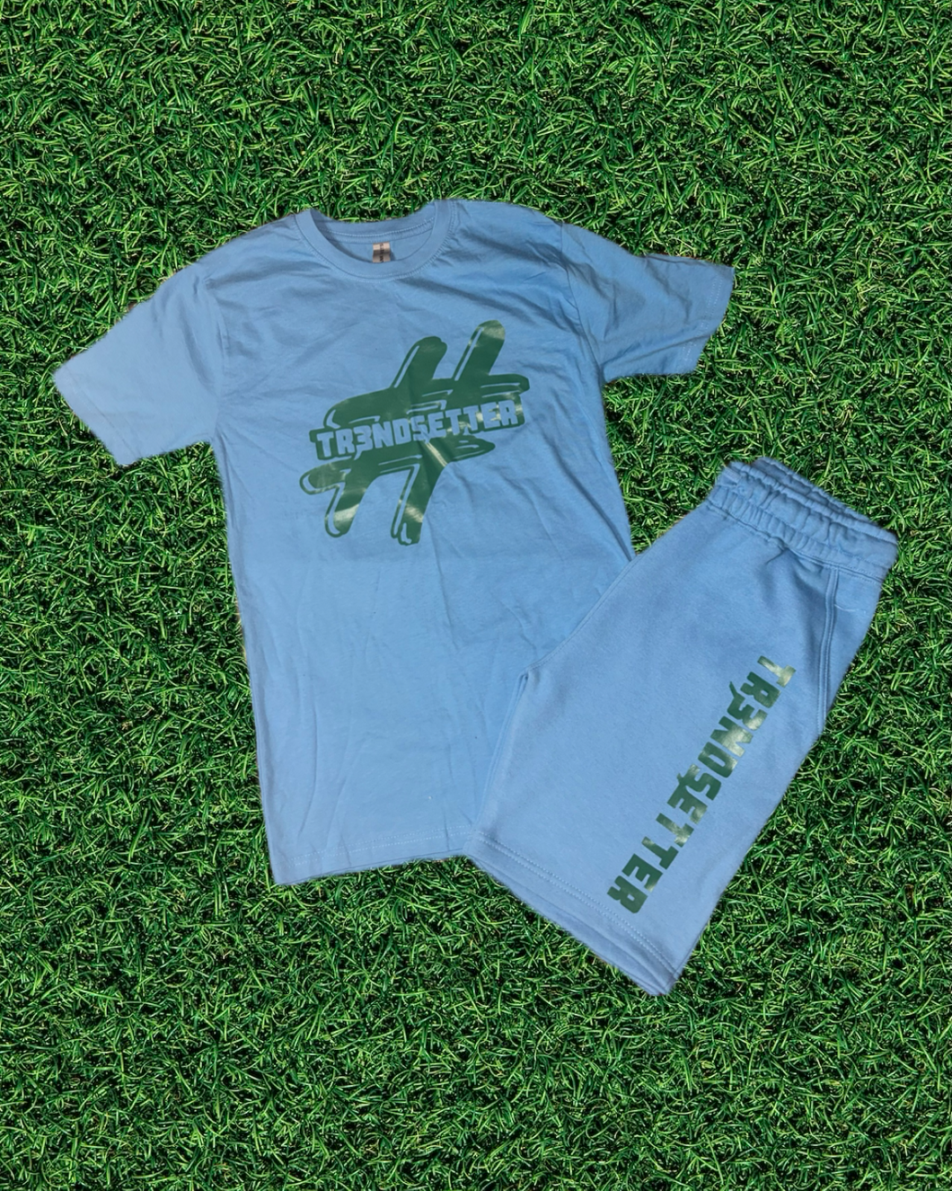 Adult Blue & Green Short Set